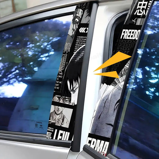 Levi Ackerman Car Decal β Waterproof PVC Sticker for Car Door Post
