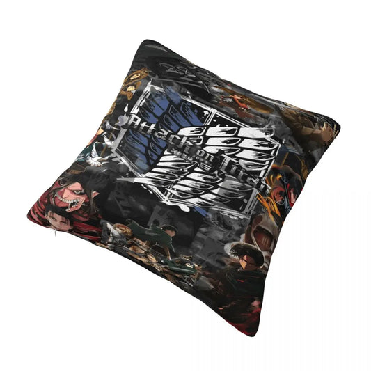 Attack on Titan Manga Pillowcase β Printed Cushion Cover for Home Decor