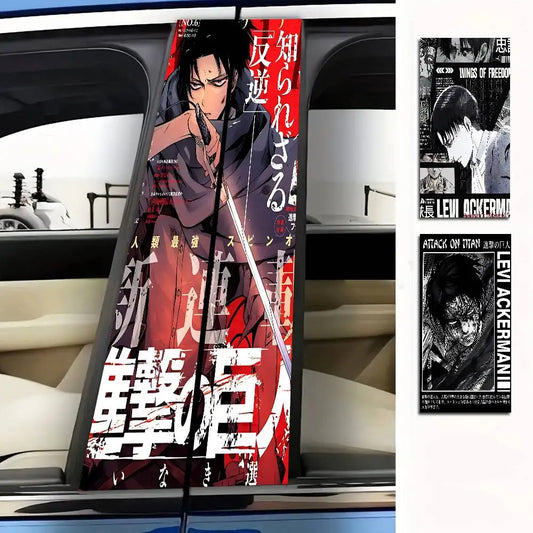 Levi Ackerman Car Decal β Waterproof PVC Sticker for Car Door Post