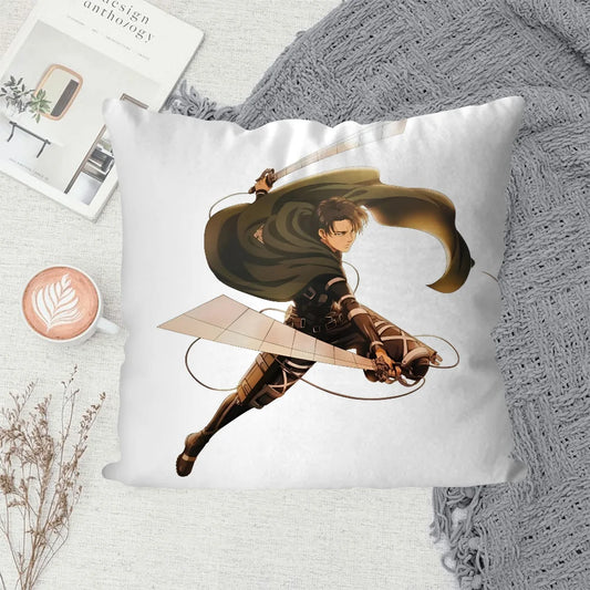 Levi Ackerman Cushion Cover β Double-Sided Plush Attack on Titan Pillowcase