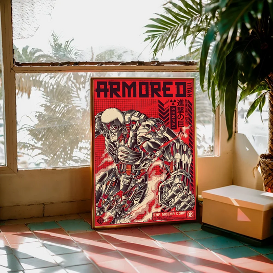 Attack on Titan Retro Kraft Paper Sticky Poster β DIY Wall Art for Room, Bar, or CafΓ©