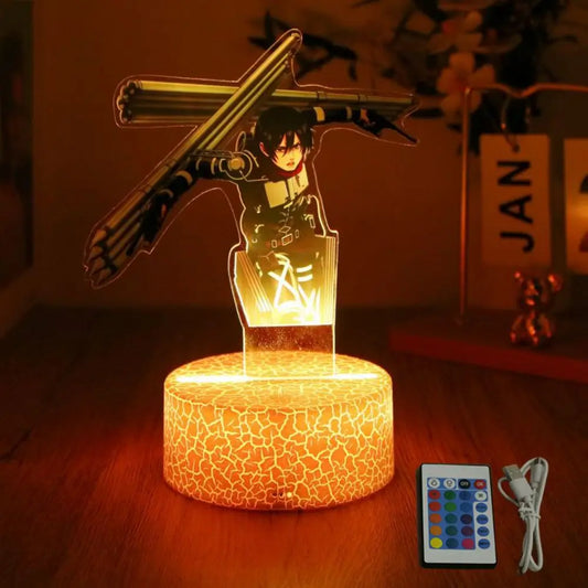 Attack on Titan 3D LED Lamp β 16-Color Anime Night Light