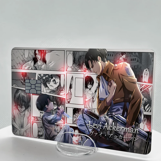 Levi Ackerman Debit Card Sticker β Ultra-Thin Funny Spend or Save Skin
