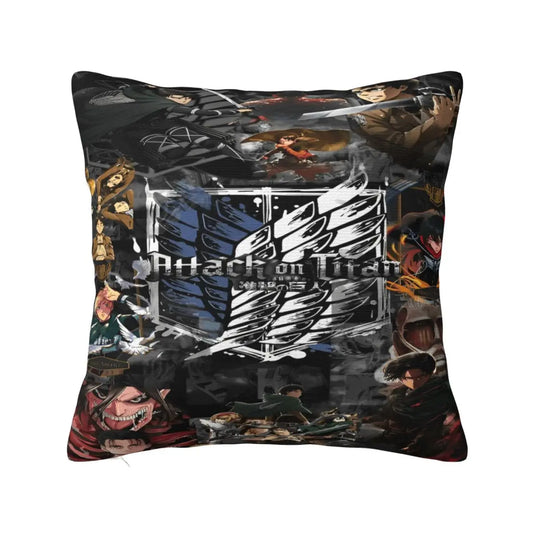 Attack on Titan Manga Pillowcase β Printed Cushion Cover for Home Decor