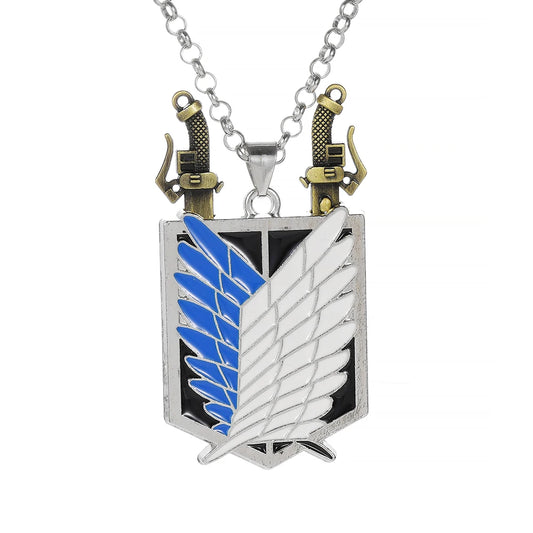 Attack on Titan Eren Wings of Liberty Keychain – Double Knife Anime Keyring
