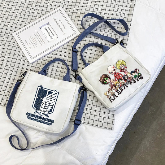 Attack on Titan Canvas Shoulder Bag β Large Capacity Student Handbag