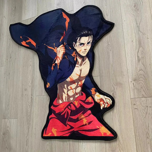 Attack on Titan Irregular Area Rug β Eren Character Anti-Slip Mat for Home Decor