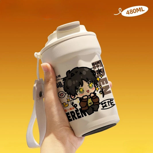 Attack on Titan Thermos Cup – Levi & Mikasa Stainless Steel Bottle