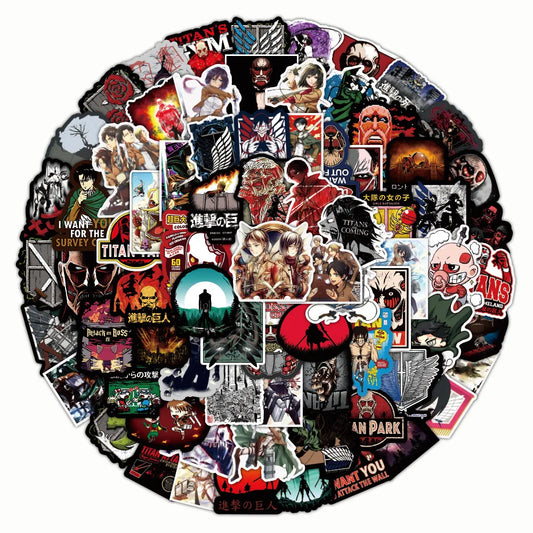 100PCS Attack on Titan Graffiti Sticker Set