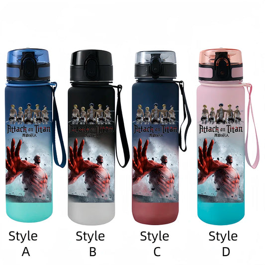 Attack on Titan Water Bottle β 650ml Frosted Plastic Sports Cup