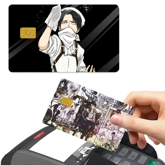 Levi Ackerman Debit Card Sticker β Ultra-Thin Funny Spend or Save Skin