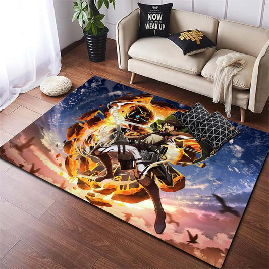 Attack on Titan Floor Mat – Non-Slip Anime Rug for Bedroom & Living Room