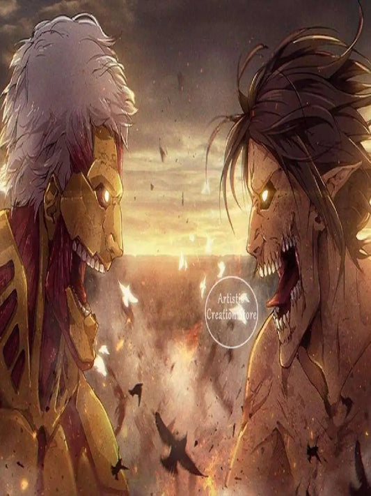 Attack on Titan Canvas Art Poster – Anime Wall Decor for Bedroom & Game Room