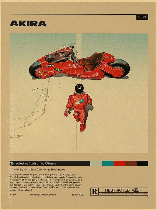 Death Note & Attack on Titan Retro Posters – Vintage Kraft Wall Art for Home & Cafe