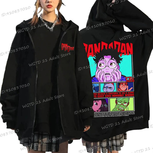 Anime Dandadan Momo Ayase Printed Hoodie