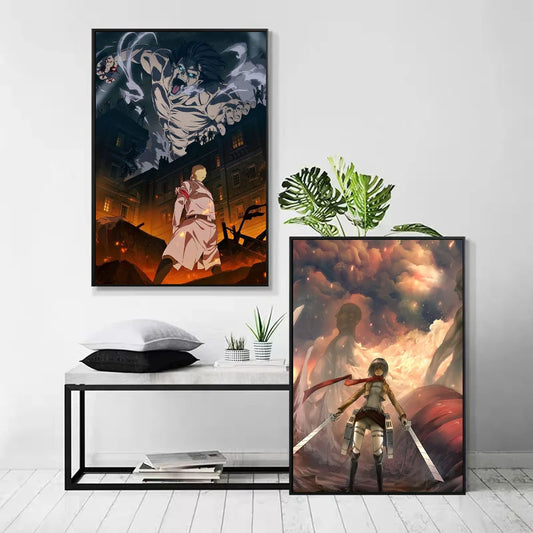 Attack on Titan Poster – Waterproof Self-Adhesive Wall Art Sticker