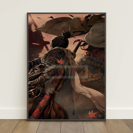 Sekiro Shadows Die Twice Poster – Japanese Samurai Canvas Wall Art