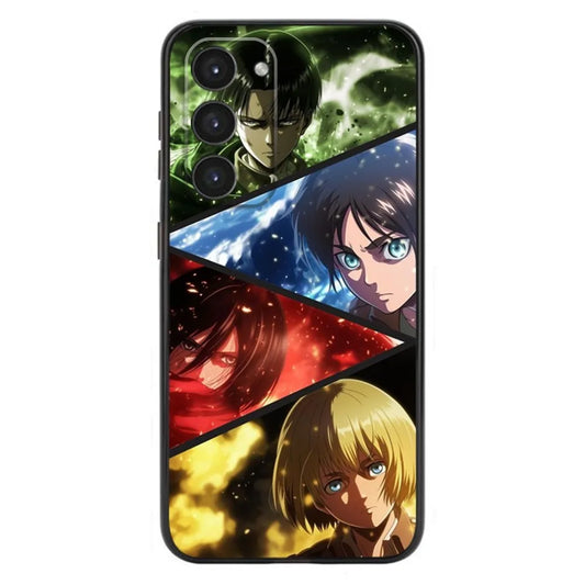 Eren Jaeger Anime Phone Case – Soft Silicone Black Cover for Samsung Galaxy A Series