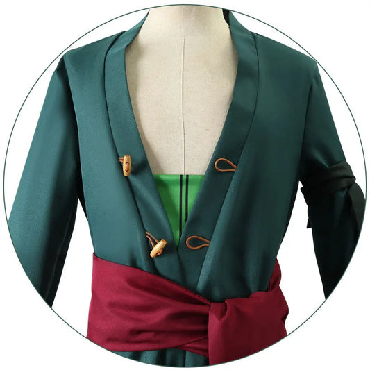 Roronoa Zoro Cosplay Costume – Kimono Robe & Cloak Set