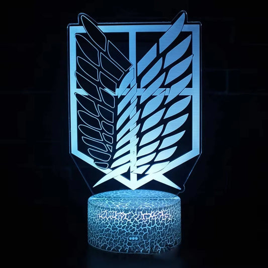 Attack on Titan 3D LED Lamp – Remote-Control Anime Night Light