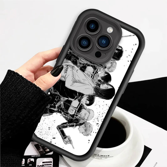 Attack on Titan Eye Design Phone Case – Stylish Ladder Grip Cover for iPhone