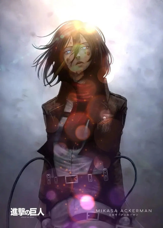Attack on Titan Anime Canvas Wall Art - Bloody Fantasy Poster Prints for Home Decor