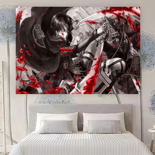 Attack on Titan Levi Backdrop – Photo Studio & Party Decoration Curtain