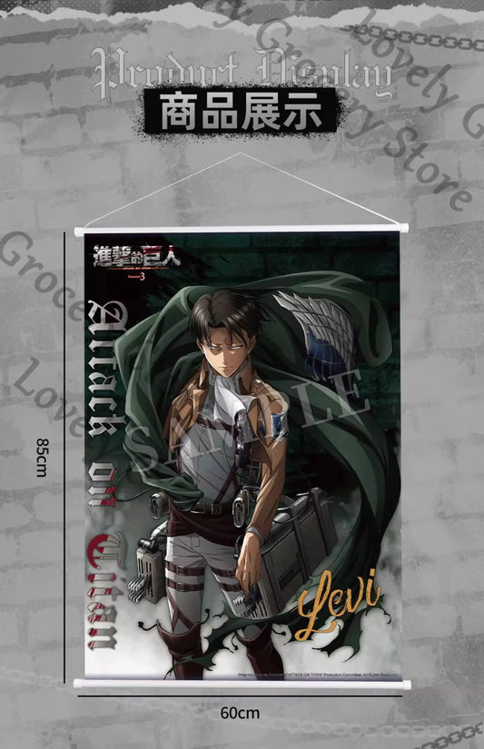 Levi Ackerman Wall Scroll – Attack on Titan Cosplay Poster