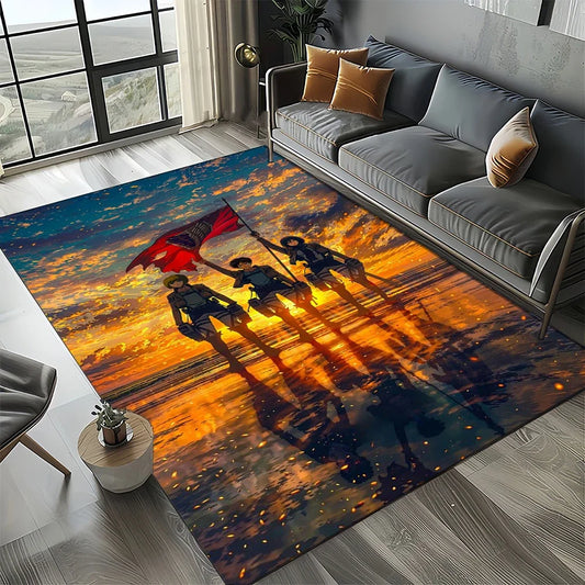 Attack on Titan Eren Rug – 27 Style Non-Slip Anime Floor Mat