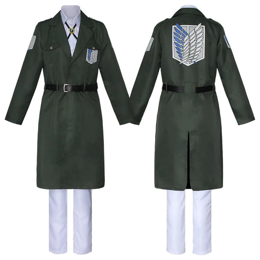 Attack on Titan Levi Cosplay Costume – Scouting Legion Trench Coat