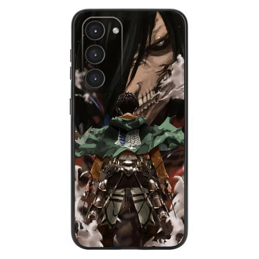 Eren Jaeger Anime Phone Case – Soft Silicone Black Cover for Samsung Galaxy A Series