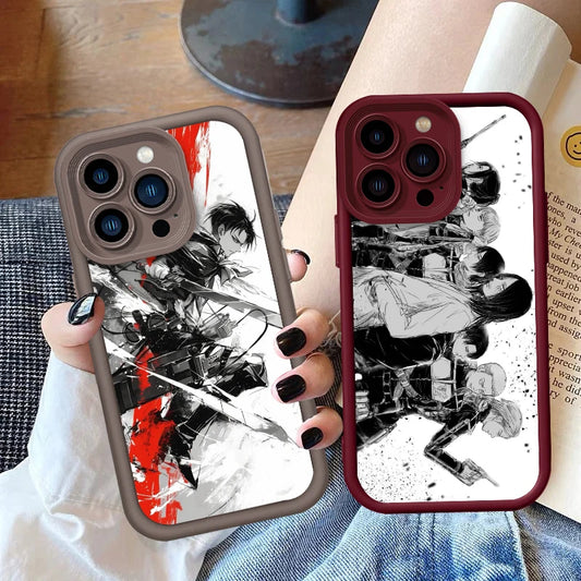Attack on Titan Eye Design Phone Case – Stylish Ladder Grip Cover for iPhone