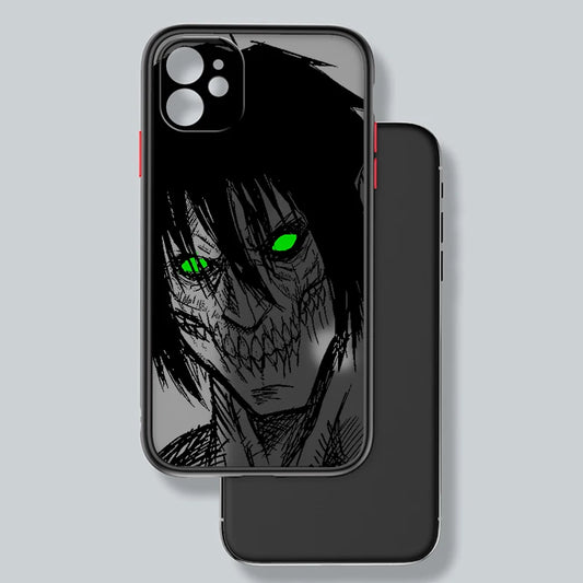 Attack on Titan Frosted Translucent Phone Case – Cool Comic Art for iPhone