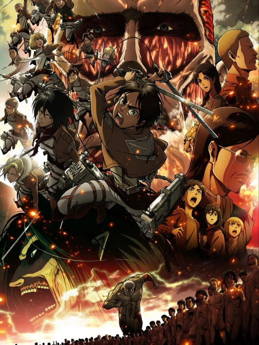 Attack on Titan Diamond Art Painting – Captain Levi & Mikasa DIY Mosaic