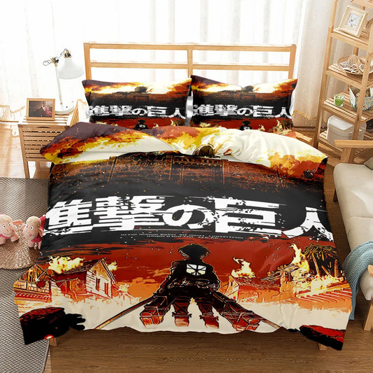 Attack on Titan Duvet Cover Set – Anime Bed Linen in All Sizes