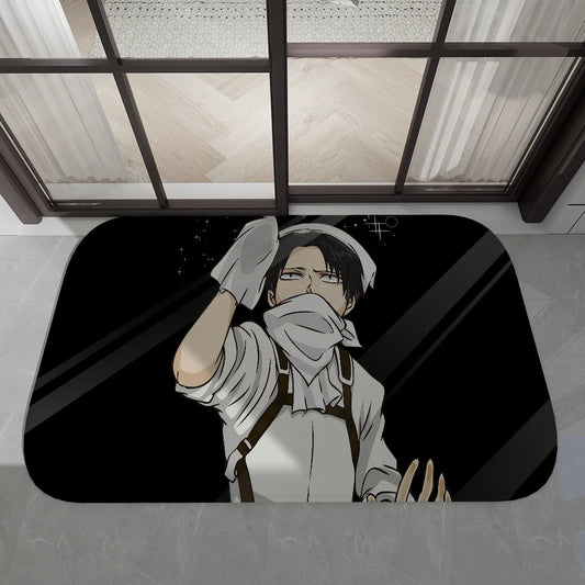 Attack on Titan Levi Ackerman Bath Mat – Anti-Slip Kids & Bedroom Doormat