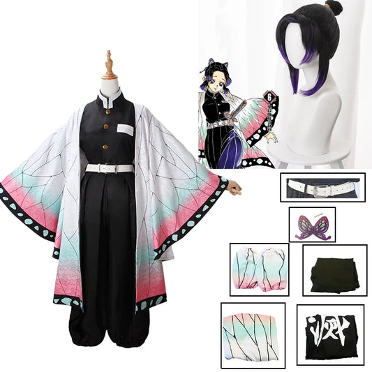 Kochou Shinobu Cosplay Costume – Demon Slayer Kimetsu No Yaiba Outfit for Kids & Adults