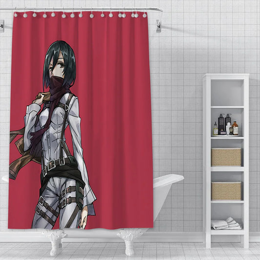 Attack on Titan Waterproof Shower Curtain – Colorful Polyester Bath Decor