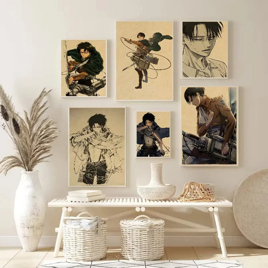 Attack on Titan Levi Ackerman Poster – Anime Wall Art for Coffee House & Bar