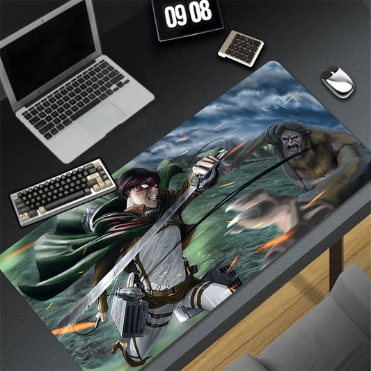 Levi Mouse Pad – Attack on Titan Anime Desk Mat for PC & Office