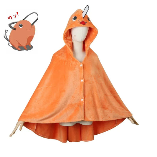 Anime Chainsaw Man Pochita Cosplay Cloak & Blanket
