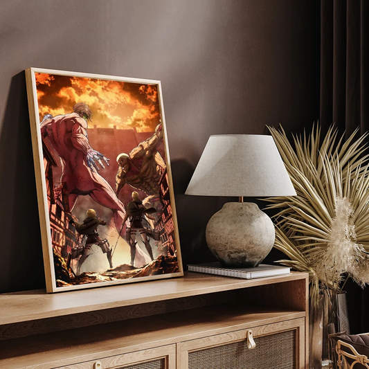 Attack on Titan Classic Vintage Posters – Retro Room & Cafe Decor
