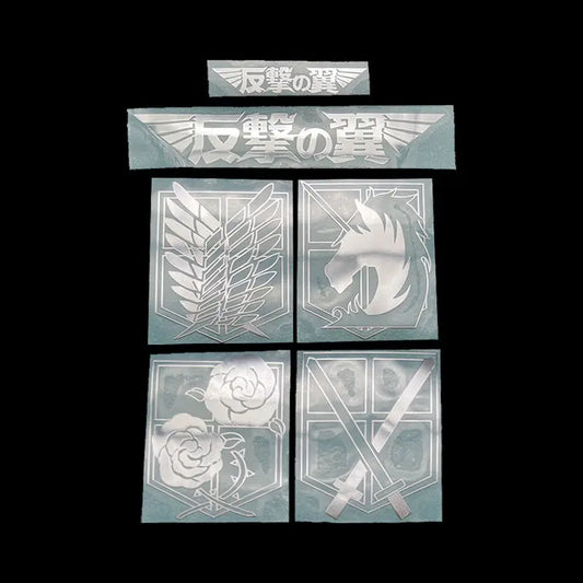 Attack on Titan Metal Stickers – Scout Regiment & Stationed Corps Logo