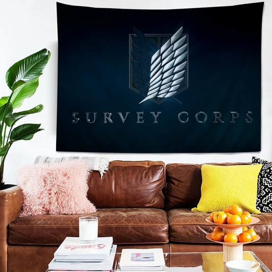 Attack on Titan Logo Tapestry – Cartoon Wall Hanging Decor