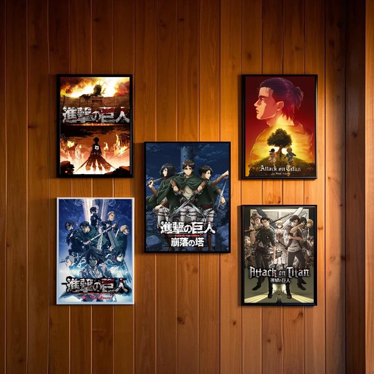 Attack on Titan Poster Art – Waterproof Sticky Wall Decor