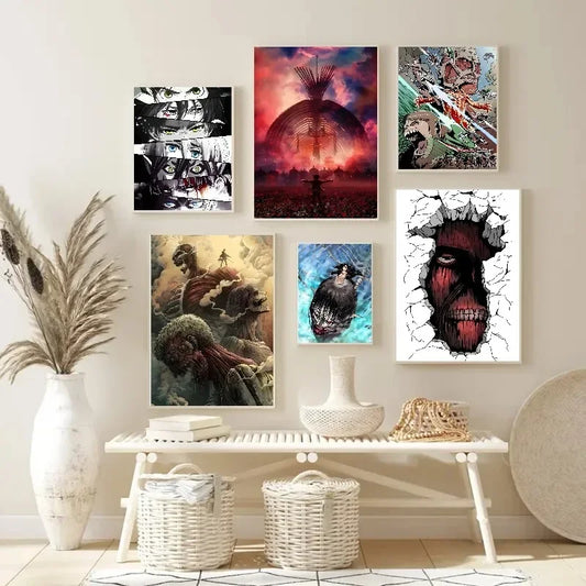 Attack on Titan Poster – Japanese Anime Canvas Wall Art Decor
