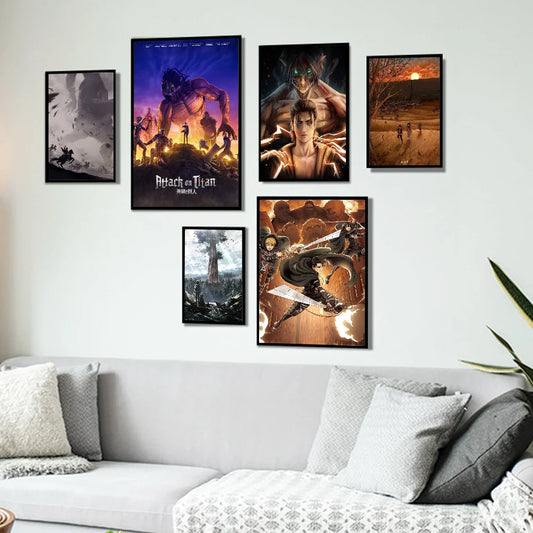 Attack On Titan Vintage Poster – HD Retro Wall Art for Home Decor