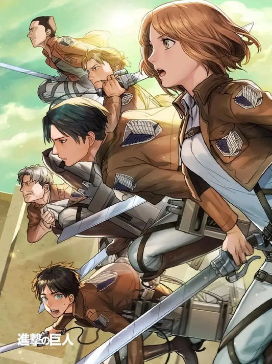 Attack on Titan Anime Canvas Wall Art - Bloody Fantasy Poster Prints for Home Decor