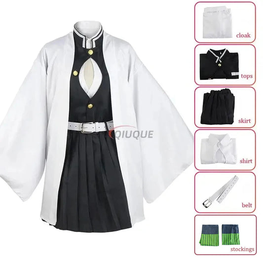 Kanroji Mitsuri Cosplay Costume and Wig Set