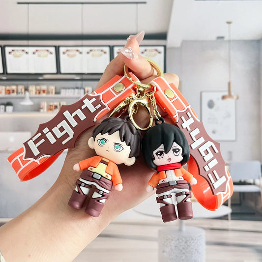 Attack on Titan Character Keychains – Eren, Mikasa, Armin & Levi